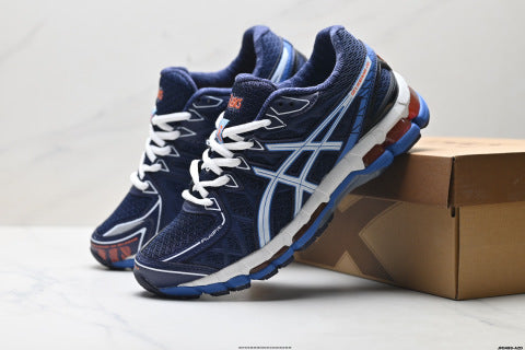 Asics Gel-Kayano 20 Sneakers: Comfortable, durable, breathable, low-top running shoes.