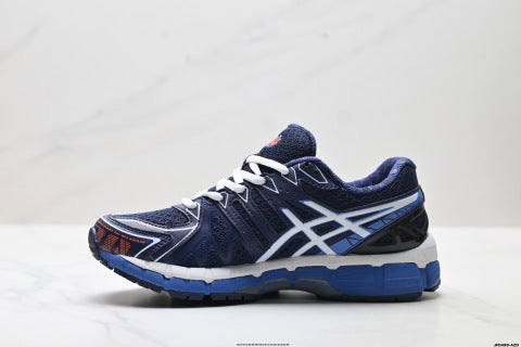Asics Gel-Kayano 20 Sneakers: Comfortable, durable, breathable, low-top running shoes.