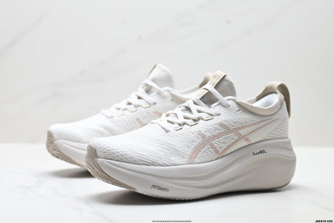 Asics Gel-Nimbus 27 Running Shoes: Comfortable, Slip-resistant, and Durable for Men and Women.