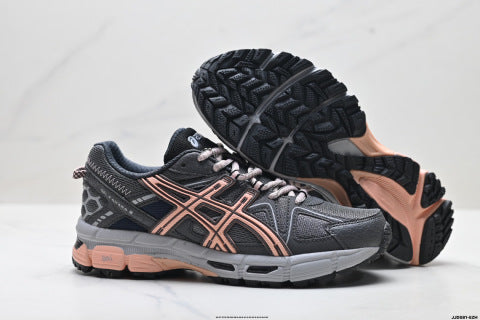 Asics Gel-Kahana 8 Series Sneakers: Low-top, lightweight, cushioned, casual running shoes.
